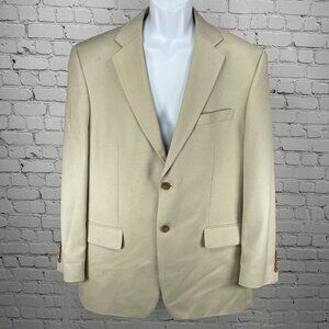 Joseph & Feiss Beige 2 Button Single Vented Notch Blazer Sport Coat Size 43R
